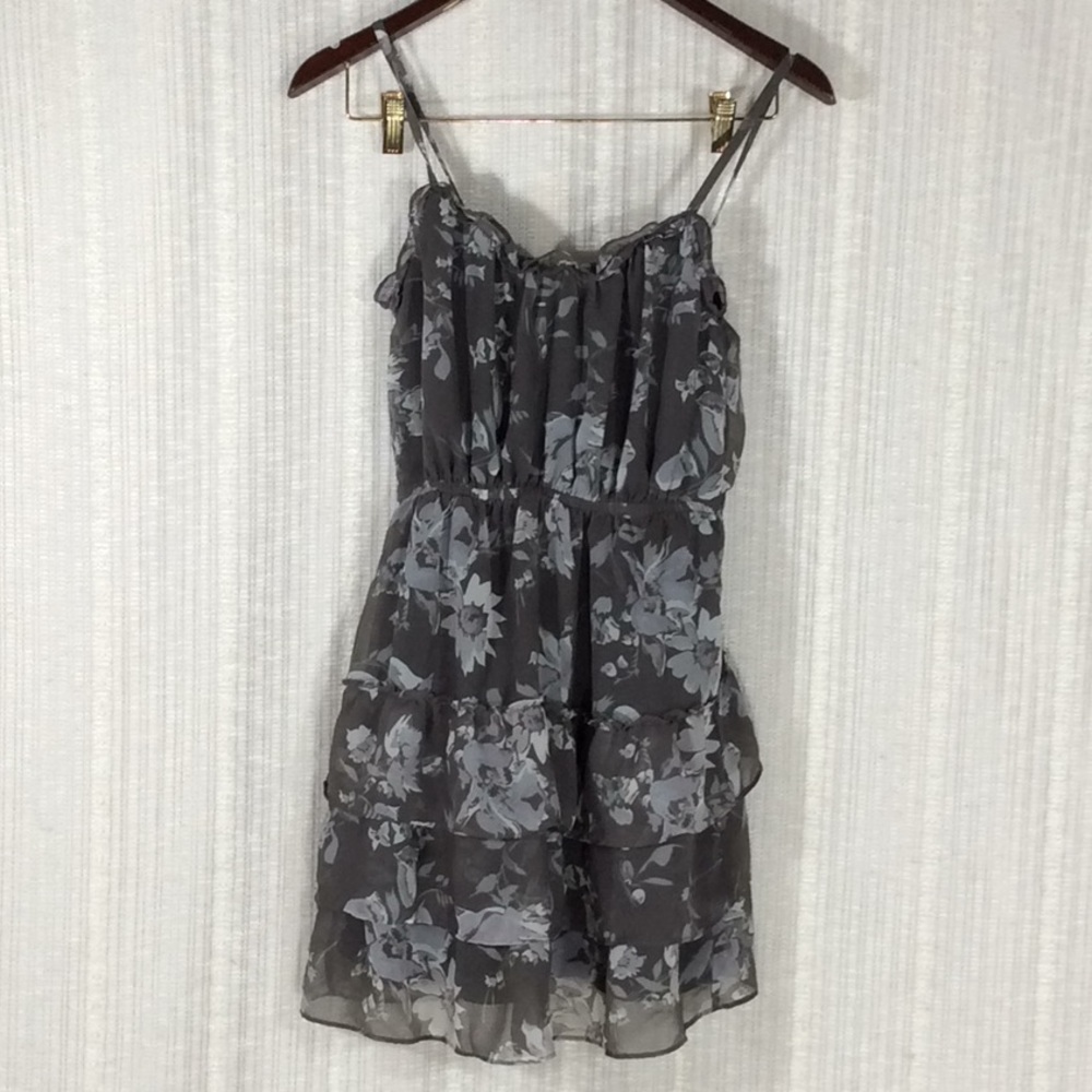 American Eagle Y2K Style Floral Ruffle Tiered Mini Dress Size 0